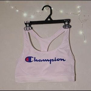white champion sports bra